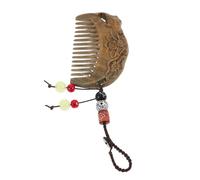 Homoyoyo Pequeño Peine de Madera de Sándalo con Diseño Tallado de y Pez Peine Mini Portátil para Viaje Accesorio Vintage de Bolsillo