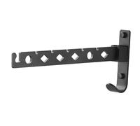 Homoyoyo Perchero Plegable para Ropa de Metal Negro, Barra Extensible sin Perforaciones, Ahorro de Espacio, Adecuado para Balcón y Baño, Soporte Práctico para Colgar Ropa