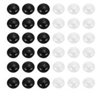 Homoyoyo Piezas de Ajedrez Go de Cerámica Planas, Mini Cuentas y Negras 36 Unidades, Accesorios Educativos, Juego de Mesa Decorativo para Hogar y Escuela