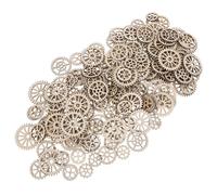 Homoyoyo Piezas de Madera para Manualidades 250 Engranajes en Color Beige, sin Terminar, Ideales para Decoración y Experimentos Creativos en Aulas Steam Varios estilos