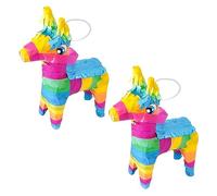 Homoyoyo Piñatas Mexicanas 2 Pcs Mini Burro 185x10x5 Cm De Fiesta Para Decoración De Cinco De Mayo y Celebraciones Infantiles