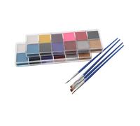 Homoyoyo Pintura Corporal Soluble Agua Colores Pintura Facial para Cosplay Teatro Kit de Maquillaje Lavable para Festivales y Arte Facial