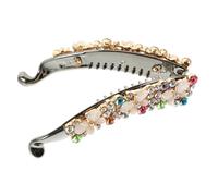 Homoyoyo Pinza de Plátano Cabello Gemas de Imitación Accesorio de Moda para Mujeres y Adolescentes Clip Ligero y Resistente Adecuado para Peinados Vintage y Contemporáneos Eventos y Diario