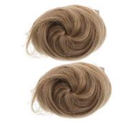 Homoyoyo Pinza para Moño Falso Sintético 2 Piezas Mini Recogido Natural para Mujer Accesorio Ligero y Transpirable Adecuado para Peinados Rápidos Bodas Viajes y Uso Diario