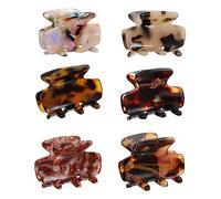 Homoyoyo Pinzas Cabello de Acetato Estampado de Leopardo, Pequeñas y Creativas, Paquete de 6 Unidades, Fáciles de Usar para Decoración Diaria