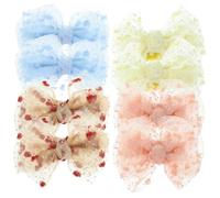 Homoyoyo Pinzas Cabello Lazo Transparente y Brillo 8 Piezas Tamaño Pequeño Para Niñas De 4 a 8 Años Accesorios Para Peinados y Uso Diario