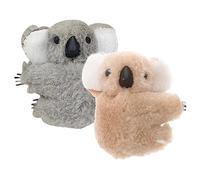 Homoyoyo Pinzas Cabello Para Mujer De Garra Diseño De Koala, 2 Unidades Pequeñas Colores Caqui y Gris, Sujetan El Cabello Firmemente, Accesorios Para Fiestas y Uso Diario