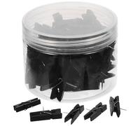 Homoyoyo Pinzas de Madera Negras 50 Pcs para Fotos y Manualidades, Clips Pequeños para Colgar Fotos y Notas en Pared, Alfileres Prácticos para Decoración y Uso Doméstico