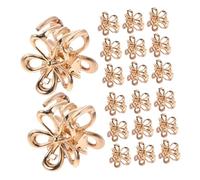 Homoyoyo Pinzas Doradas Cabello Forma De Flor 20 Unidades Mini Metálicas Pequeñas Para Uso Diario y Ocasiones Obsequios