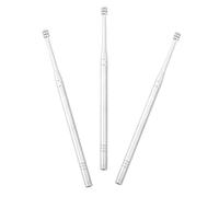 Homoyoyo Pinzas Limpiadoras de Oídos Juego de 3 Masaje Relajante de Acero Inoxidable en Espiral, Portátiles y Fáciles de Usar para Adultos y Niños