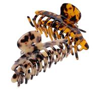 Homoyoyo Pinzas Pelo de Leopardo 2 Piezas Grandes Diseño de Garra, Clip de Mandíbula Acetato, para Cabello Fino a Grueso, Mujer y Niña, Uso Diario y Oficina