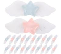 Homoyoyo Pinzas Pelo Decorativas Forma de Estrella y Alas 30 Piezas 15 Rosas 15 Azules Accesorios Ligeros para Mujer y Niña para Fiestas Bodas y Peinados Elegantes