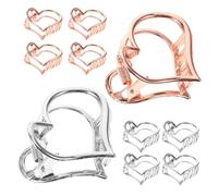 Homoyoyo Pinzas Pelo Forma de Corazón 10 Piezas 5 Plateadas 5 Doradas Rosas Abrazaderas de Mandíbula Vintage Antideslizantes Accesorios Ligeros para Niñas y Mujeres Ideales para Uso