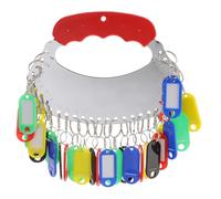 Homoyoyo Placa de Almacenamiento de Llaves para Almacén 30 Etiquetas Portátiles y 30 Anillos Organizador de Llaves Resistente de Hierro y Plástico para Gestión de Claves en Hogar Oficina