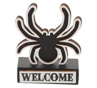 Homoyoyo Placa de Madera para Colgar Halloween Diseño de Araña y Murciélago Decoración del Hogar Resistente y Ligera Letrero Colgante Adecuado para Puertas Ventanas y Fiestas Temáticas