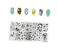 Homoyoyo Placas De Estampación De Uñas Halloween - 4pcs Plantillas Para Sellos De Uñas - Decoración De Manicura Para Mujeres y Niñas Accesorios De DIY