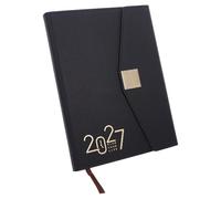Homoyoyo Planificador Diario 2027 Portátil Seguimiento Semanal y Mensual, Construcción Plegable en Tres Partes, Material Pu y Papel, Adecuado para Estudiantes y Profesionales