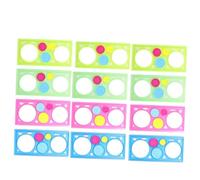 Homoyoyo Plantillas De Pintura para Niños Transparentes 12 Piezas, Reglas De Dibujo De Plástico Coloridas, Plantilla Multiusos para Manualidades Escolares y Educación Artística