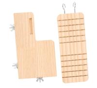 Homoyoyo Plataforma De Madera para Hámster con Escalera De Juego - Ideal para Jaulas De Hámster y Gerbiles - De Diversión y Entrenamiento Diseño Práctico y Resistente