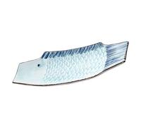 Homoyoyo Plato de Sushi de Cerámica Estilo Japonés Forma de Pescado 115 Pulgadas Plato Decorativo para Sashimi y Mariscos Utensilio Multiusos para Restaurante y Hogar