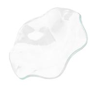 Homoyoyo Plato Ondulado Transparente de Vidrio 85 Mm para Calentar Cera, Plato para Derretir Aceites Esenciales, Base para Quemador de Aromaterapia, Accesorio Multifuncional para Hogar