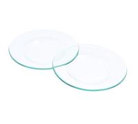 Homoyoyo Plato pequeño de Vidrio Transparente para Calentador de Cera, 2 Piezas Reutilizables para derretir aceites Esenciales, Bandeja Resistente al Calor para aromaterapia y lámparas de Aceite