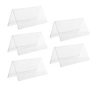 Homoyoyo Porta Nombres de Mesa Acrílico Doble Cara para Tarjetas de Lugar de Invitados de Conferencia 4.72X2.55X2.36 Pulgadas Uso en Reuniones y Eventos