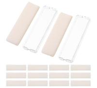 Homoyoyo Portaetiquetas Adhesivo Transparente 17X55 MM Soporte de Plástico Doble Capa Botón Indicativo 100 Unidades para Organización en Oficina Aulas y Estantes