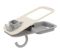 Homoyoyo Portavasos de Escritorio Clip Lateral para Bebidas, Soporte Multiusos para Vasos y Botellas, Diseño Gris Claro, Accesorio Práctico para Oficina y Hogar, Adecuado para Organizar