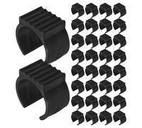 Homoyoyo Protector para Patas de Soporte de Hamaca Negro, Plástico Resistente al Clima y Antideslizante, 50 Piezas, Diseño Redondo para Uso Exterior y Camping