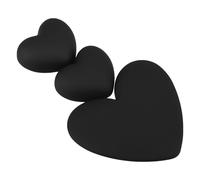 Homoyoyo Protectores para Cables de Datos Forma de Corazón de Resina Negra Mate, Set de 3 Piezas Prácticos para Uso Diario y Manualidades DIY