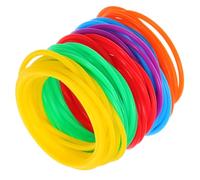 Homoyoyo Pulseras de Silicona 60 Piezas Multicolor Rojo Naranja Amarillo Verde Azul Morado Elásticas y Resistentes al Agua Accesorios para Cabello y Fiestas Infantiles Diademas