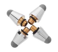 Homoyoyo Puntas de Bolígrafo Capacitivas M5 de 5 Mm Tela Conductora Plateada, Resistentes al Desgaste, para Escritura y Dibujo en Pantallas Táctiles, Paquete de 4 Unidades