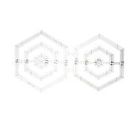 Homoyoyo Regla de Costura Doble Hexágono Transparente Plantilla Acrílica para Acolchado Herramienta de Medición para Manualidades y Confección