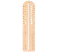 Homoyoyo Regla de Madera Beige para Tejer Calcetines y Proyectos de Crochet Superficie Lisa y Resistente que No se Dobla ni Rompe