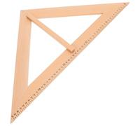 Homoyoyo Regla de Madera para Enseñanza Geométrica Gran Triángulo Isósceles con Mango Herramienta Didáctica para Aulas Reusable y Fácil de Usar para Dibujo y Medición Educativa