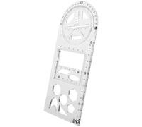 Homoyoyo Regla Geométrica Multifuncional de Plantilla Giratoria para Dibujo y Medición Útil para Estudiantes Diseño Artístico y Arquitectura Material Escolar Versátil y Ligero