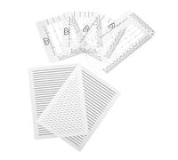 Homoyoyo Regla Plantilla Dibujo Plástico para Sobres y Direcciones Plantillas Numeración Regla Fija para Caligrafía y Diseño Técnico Correspondencia