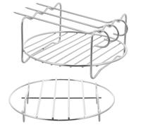 Homoyoyo Rejilla de Acero Inoxidable para Cocinar al Vapor 2 Piezas 15 Cm Doble Capa para Freidora de Aire y Vaporera, Estante Multifunción para Cocina Doméstica