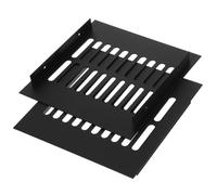 Homoyoyo Rejilla de Ventilación Alta Permeabilidad de Aire de Aleación de Aluminio Negra Malla Cuadrada 150x150 Mm Pack de 2 Unidades para Zapatero y Cajón