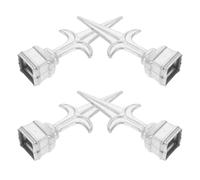 Homoyoyo Remates Decorativos Metálicos para Postes de Valla, 4 Unidades en Forma de Punta para Jardín y Espacios Públicos, Acabado Plateado