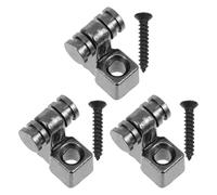 Homoyoyo Retenedores de Cuerda para Guitarra Eléctrica, Juego de 3 Piezas Metálicas Negras, Guía Especial para Árbol de Cuerdas, Accesorio Duradero para Mantenimiento y Afinación