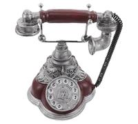 Homoyoyo Retro Teléfono Decorativo de Resina Adorno Vintage para Hogar y Oficina Modelo Clásico Occidental para Estanterías y Escritorios Decoración Multifuncional de Ambiente Nostálgico