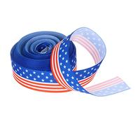 Homoyoyo Rollo De Cinta Patriótica Americana De 2 Cm - Ideal Para Manualidades - DIY Decoraciones De Fiesta y Accesorios Para El Cabello Perfecta Para Celebrar El Día De La Independencia