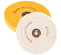 Homoyoyo Ruedas de Pulido 6 Pulgadas (150 Mm) de Color Claro y Amarillas Agujero 12 Mm, Disco de Láminas Abrasivo para Esmerilado y Lijado de Joyería, Muelas Abrasivas de Alta Resistencia