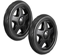 Homoyoyo Ruedas Giratorias Aplicables Pequeñas para Carrito Compra, Repuesto de 2 Unidades, Ruedas de Vástago Negras Resistentes para Supermercado y Uso Doméstico