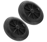Homoyoyo Ruedas para Botes de Basura de Exterior 2piezas de Plástico Negro para Contenedores de 100l y 120l Movimiento y Construcción Robusta
