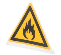 Homoyoyo Señal de Peligro de Inflamabilidad Autoadhesiva PET 100 MM Triángulo Etiqueta de Advertencia Resistente y Duradera para Prevención de Incendios en Áreas Forestales
