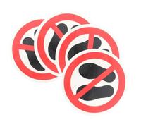 Homoyoyo Señales de Seguridad Adhesivas No Pisar 4 Unidades Redondas para Superficies Lisas en Zonas Industriales y Obras 60X60 MM Etiqueta de Advertencia para Prevención de Accidentes