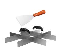 Homoyoyo Separador de Pasteles Acero Inoxidable 9 Divisiones Espátula para Tartas y Tiramisú Marcador de Porciones Iguales para Brownies Postres y Arroz Herramienta Multiusos para